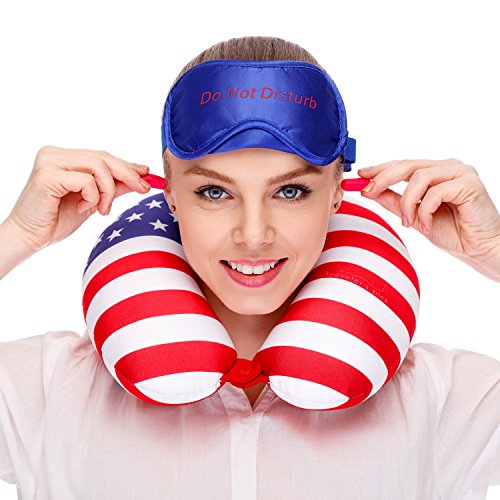 Travel Neck Pillow 77% OFF NOW!!! Bundle for Airplanes & Travel with Memory Foam
