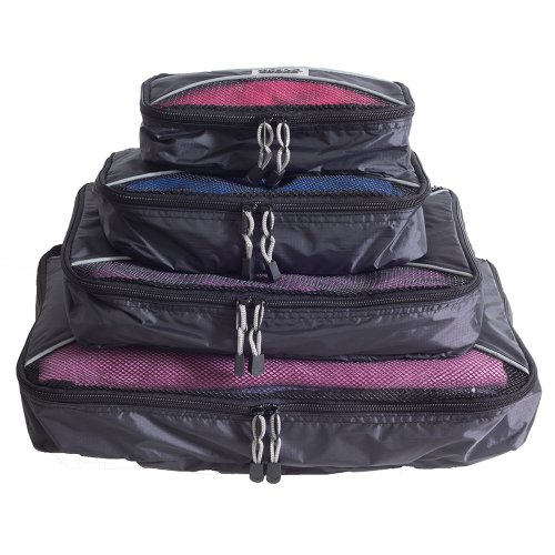 Pro Packing Cubes - 4 Piece Lightweight Travel Packing Cubes Set - Organizers