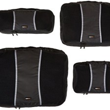 AmazonBasics Packing Cubes - Small, Medium, Large, and Slim (4-Piece Set)