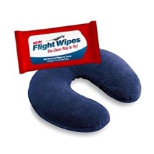 Travel Accessories-Flight Wipes Antibacterial Wipes & Plane Travel Pillow